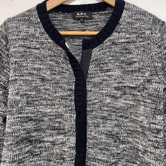 A.P.C. Women's Charcoal and Black Cardigan - Picture 2 of 8